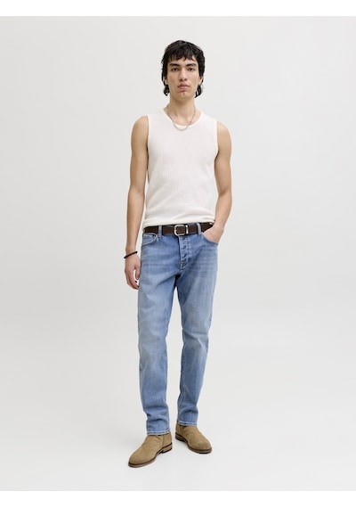 Jack & Jones Jack Jones Extra Konfor Dar Paça Erkek Kot Pantolon 12289824 Mavi