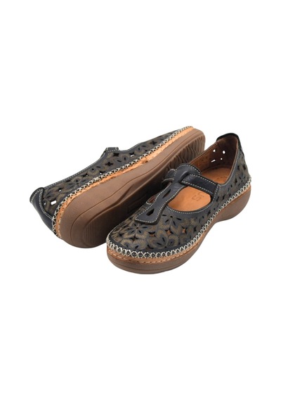 Venüs Kadın Comfort Deri Sandalet Siyah 25190242y Siyah