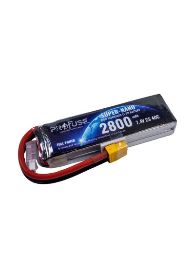 Profuse 2s 7.4v Lipo Li-po Lityum Polimer Batarya - 2800mah, 40c