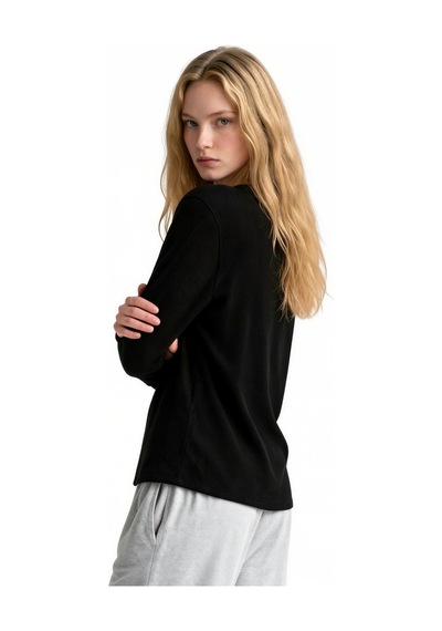 Hiccup Busem Pamuklu Esnek Bluz Siyah
