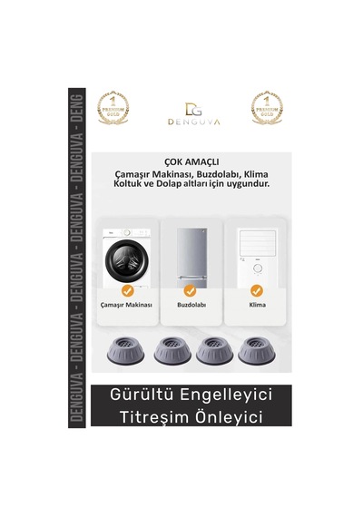 Eşyapedi Çamaşır Bulaşık Kurutma Buzdolabı Anti Titreşim Ses Gürültü Emici Yükseltici Makinesi 4 Ad