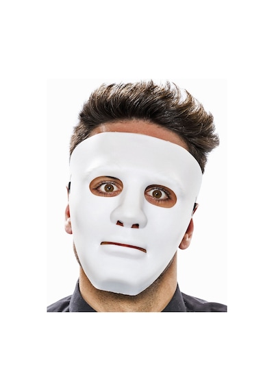 Beyaz Renk Hip Hop Anonim Jabbawockeez Dans Maskesi 18x19 Cm
