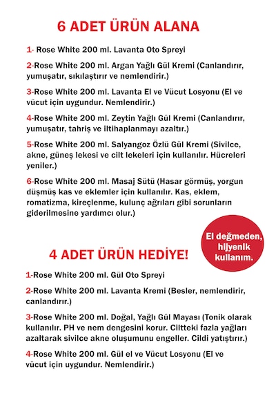 Aile Bakım Seti 6 Adet Ürün Alana, 4 Adet Ürün Hediye