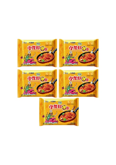 Kerevit Aromalı Kızarmış Erişte Crawfish Flavor Stir Fried Noodle - 113g X 5 Adet