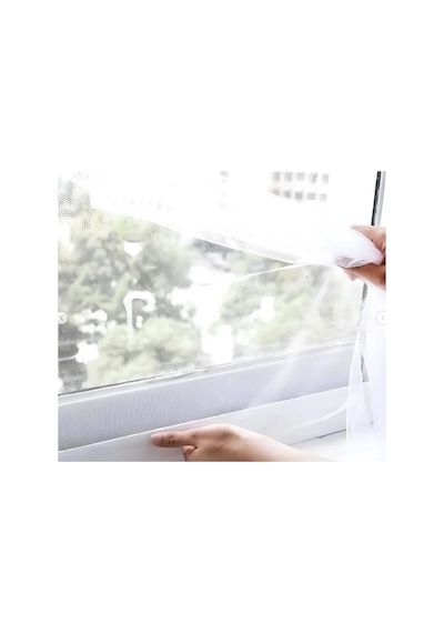 Dayanıklı Kolay Kullanım Yapışkanlı Cırt Cırtlı Tek Kanat Pencere Sineklik - 75x125 Plastik