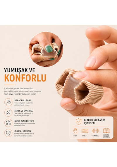 Ayak Baş Parmak Eğriliği Düzeltici Silikon Makaralı Bunyon Halluks Valgus Baş Parmak Koruyucu Silikon 2 Adet Kırmed