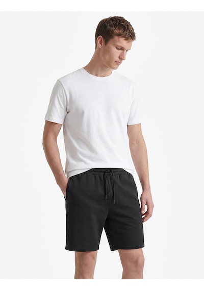 Koton Modal Karışımlı Cepli Straight Fit Beli Bağcıklı Spor Şort Antrasit 6sam40135nk