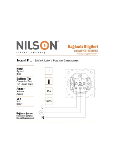 Nilson Topraklı Priz
