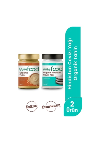 Wefood Organik Hindistan Cevizi Yağı 300 Ml + Wefood Organik Tahin 300 Gr 8683347038077 Diğer