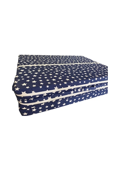 Viphomeconceptltd Katlanır Yer Yatağı Sünger Yatak Lacivert Yıldız 80X180 Cm-7 Cm