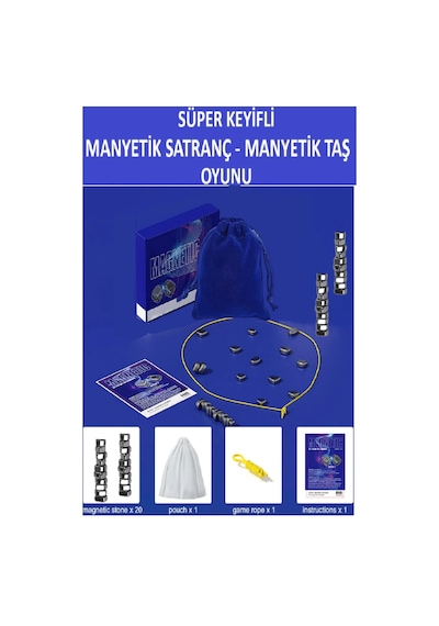 Süper Keyifli Manyetik Oyuncaklar Satranç-20 Taşlı Manyetik Oyuncaklar Güçlü Taş Oyunu- Harika Vakit Geçirmek Için Hediye
