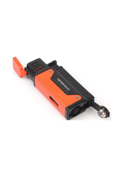Conquistador Tek Torch Pürmüz Turuncu Siyah Delicili Metal Puro Çakmağı Cnq-032