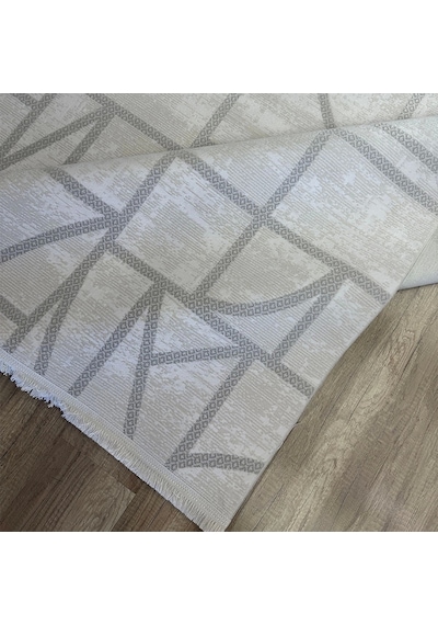 Hoom Rugs Grandy 5212 Krem Kaymaz Pamuk Taban Modern Halı Krem