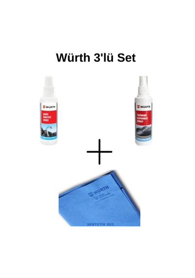 Würth Buğu Önleyici & Yağmur Kaydırıcı & Güderi Bez 3'lü Eko Set