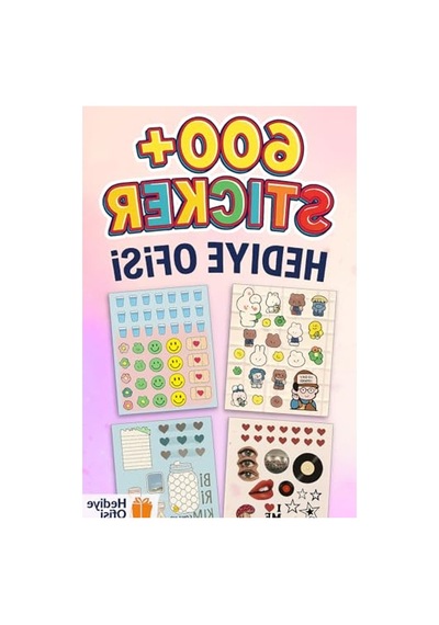 Rengarenk Sticker Kitabı - 24x17 Cm, 16 Sayfa Özel Tasarım Abanoz