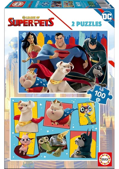 Educa 2x100 Disney Süper Evcil Hayvanları Puzzle - Kız Ve Erkek Çocuk - 6-8 Yaş 1 Adet