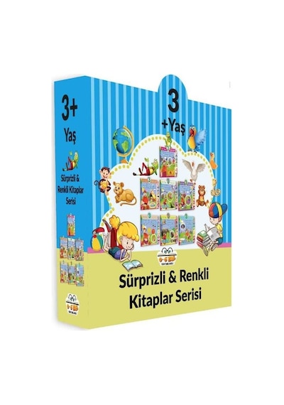 3+ Yaş Sürprizli - Renki Kitaplar Serisi - 7 Kitap Takım- 0 - 6 Yaş Yayınları