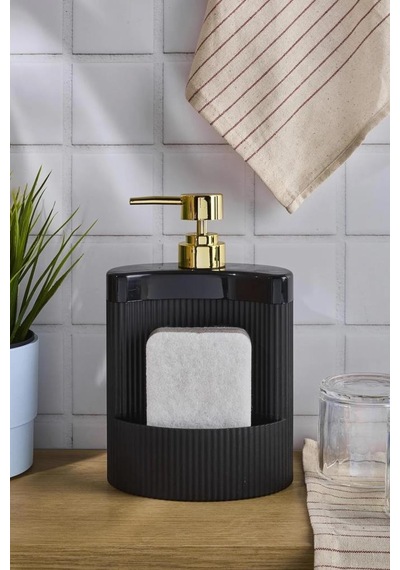 Perotti Montana 16509 Oval Sıvı Sabunluk Siyah 540 ML Siyah