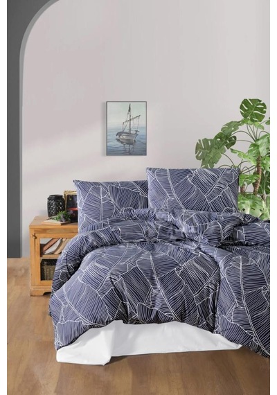 Çift Kişilik Nevresim Takımı Lacivert 200x220