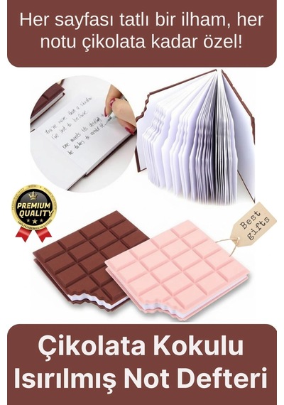Özel Tasarım Eğlenceli Hediyelik Isırılmış Lezzet Gerçekçi Çikolata Görünümlü Kokulu Not Defteri Diğer