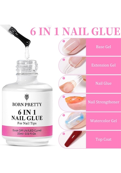Born Pretty 6 İn 1 Nail Glue - Jel 55391