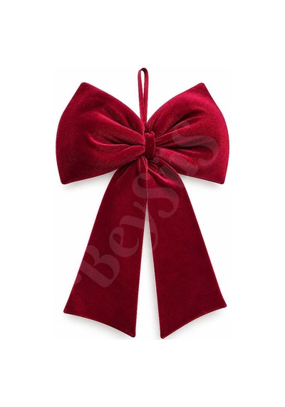 Yılbaşı Ağacı Süsü Bordo Kadife Fiyonk 55 Cm Diğer
