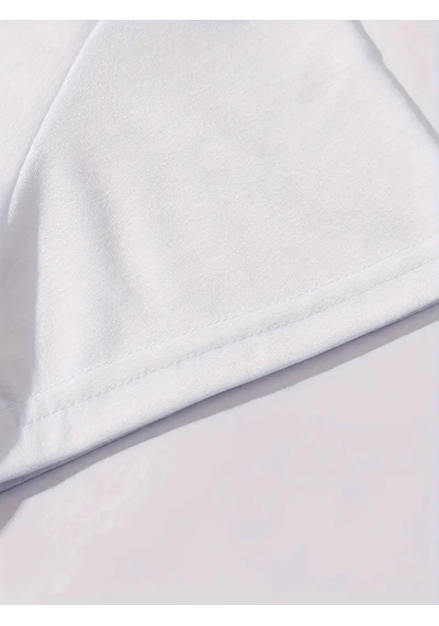 Kadın Brooklyn Baskılı Tişört Kısa Kol Bisiklet Yaka Oversize T-shirt - Beyaz
