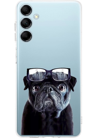 Samsung Galaxy M35 İle Uyumlu Köpek 3 Baskılı Kamera Korumalı Şeffaf Kılıf Şeffaf