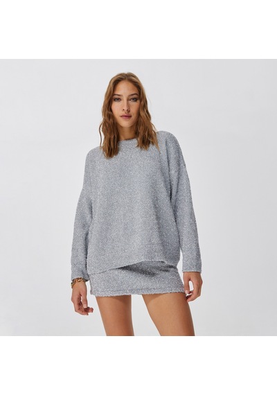 Ace Nayman Eliza Knitted Gri Kazak
