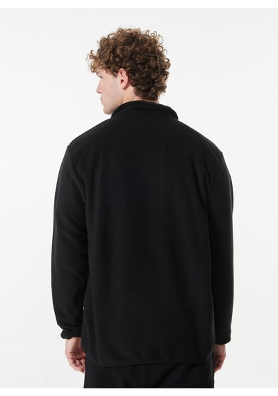 Jeep Siyah Erkek Dik Yaka Relaxed Polar Sweatshırt C4wm-swt4201