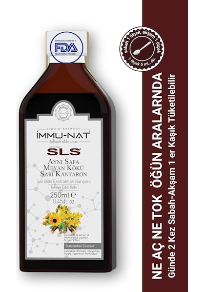 Immunat Xp Tonis Sls Aynısafa-meyan-s.kantaron Ekstraktı 250 Ml
