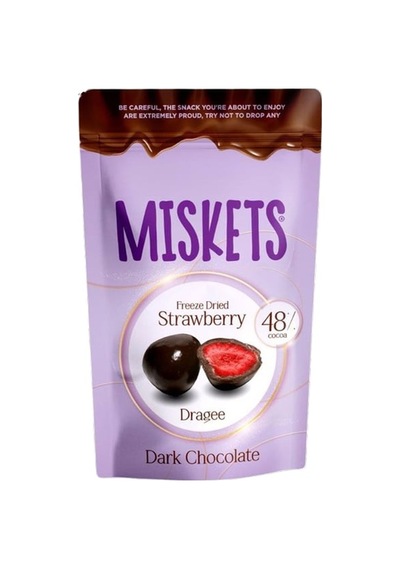 Miskets Freeze Drıed Strawberry Bitter Çikolata 80 Gr 24'li Paket