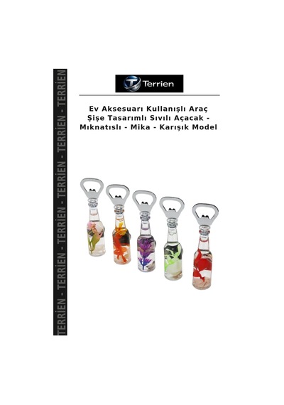 Ev Aksesuarı Kullanışlı Araç Şişe Tasarımlı Sıvılı Açacak - Mıknatıslı - Mika - Karışık Model Çok Renkli
