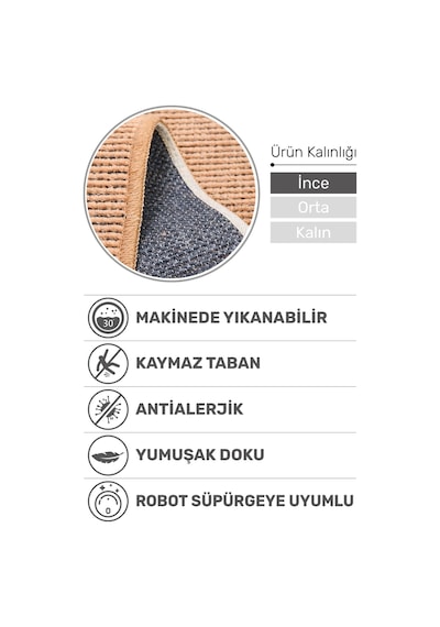 Azra Hardal Özel Kaymaz Tabanlı Pamuk Dokuma Kilim