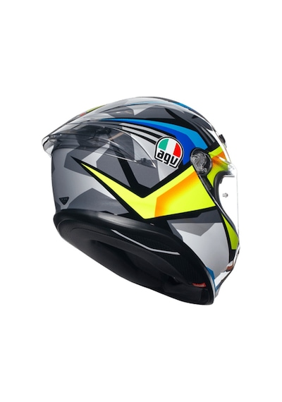 Agv K6 S Joan Black Blue Yellow Kapalı Kask Sarı