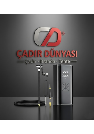 Çadır Dünyası 150 Psı Taşınabilir Dijital Kompresör - 6000mah Bataryalı Kablosuz Pompa Çok Renkli