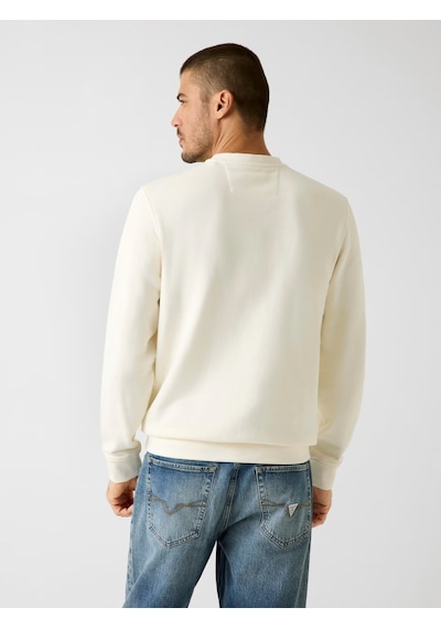 Guess M6rq08kcn01 Cn Ls Basic Erkek Sweatshirt Krem