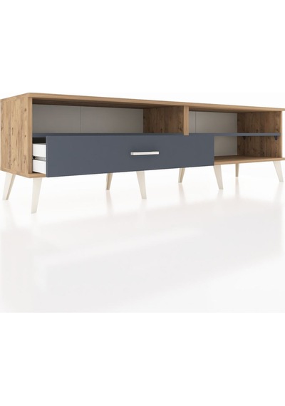 Hyperion Tv Ünitesi 2 Raflı Tek Çekmeceli 176x44x51 Çam-antrasit/antrasit Antrasıt/antrasıt Hyperion Tv Ünitesi 2 Raflı Tek Çekmeceli 176x44x51 Çam-antrasit/antrasit Antrasıt/antrasıt