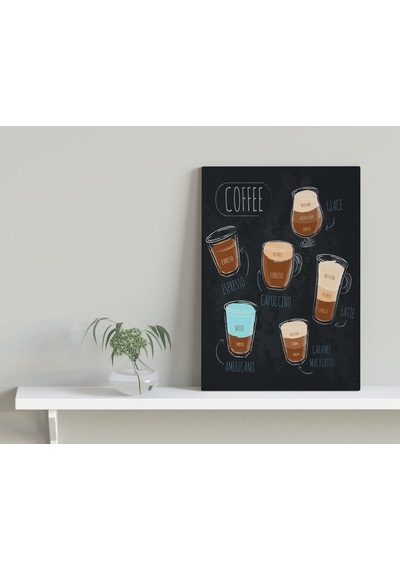 Bk Home Coffee Tasarımlı Kanvas Tablo 30X50Cm-20 (512116076)