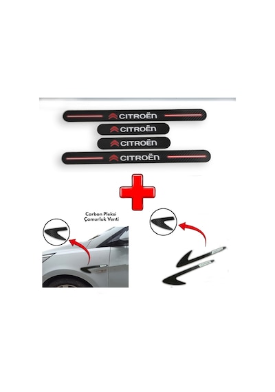 Citroen Cx Uyumlu Carbon Kapı Eşiği + Carbon Çamurluk Venti (552308970)