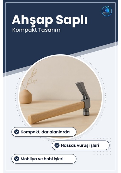 Mini Çekiç Ahşap Saplı Hassas Sandıkçı Tamir Atölye Hırdavat Alet