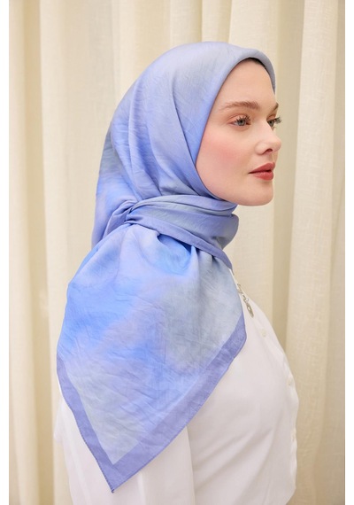 Silk Home Velora Eşarp Sis Desen Bebe Mavi 90x90 Çok Renkli