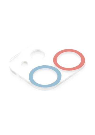 Apple İphone 12 Uyumlu Renkli Kamera Lens Koruma Cam - Pembe-mavi