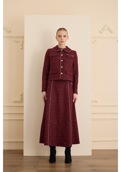 Senna Aurora Skırt Bordo Bordo