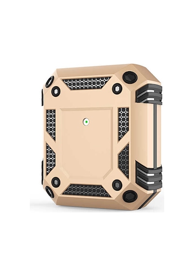 Apple Uyumlu AirPods Kılıf Zore Airbag 15 Kılıf-Gold Gold
