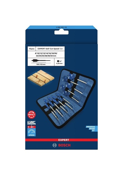 Bosch Expert 10-32 Mm 13 Lü Ahşap Yaprak Matkap Ucu Seti 2608902112
