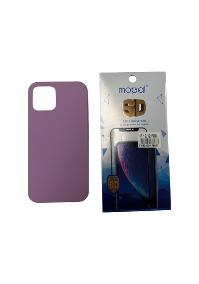 Apple Uyumlu iPhone 12 Pro Mor Silikon Kılıf Kırılmaz Mor