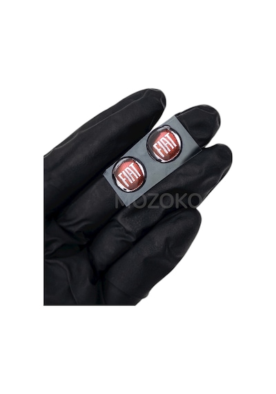 Kendinden Yapışkanlı Fiat Logolu 14 Mm Damla Baskılı Anahtarlık Kumanda Amblemi 2 Adet 3d Etiket