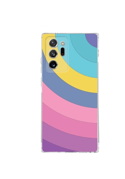 Samsung Galaxy Uyumlu Note 20 Ultra Kamera Korumalı Kapak Renk Cümbüşü Tasarımlı Şeffaf Kılıf