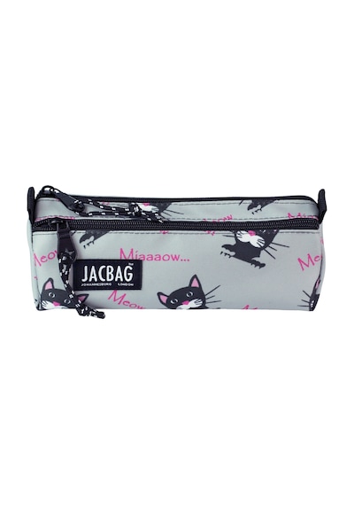 Jacbag Dual Prıme-çift Bölmeli Üçgen Tip Kalem Kutusu Dual Prime-miyav renkli